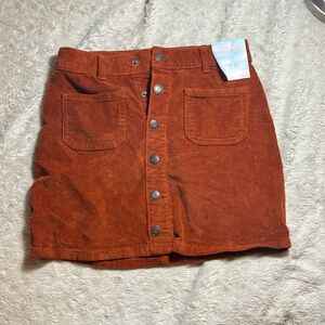 Girls button front corduroy skirt cat and jack orange